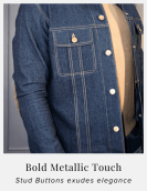 Classic Blue Denim Jacket with Elbow Patch
