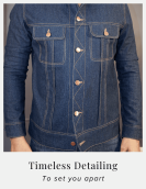Classic Blue Denim Jacket with Elbow Patch