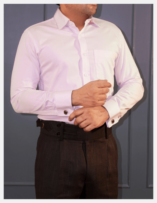 Baby Pink Solid Formal Shirt