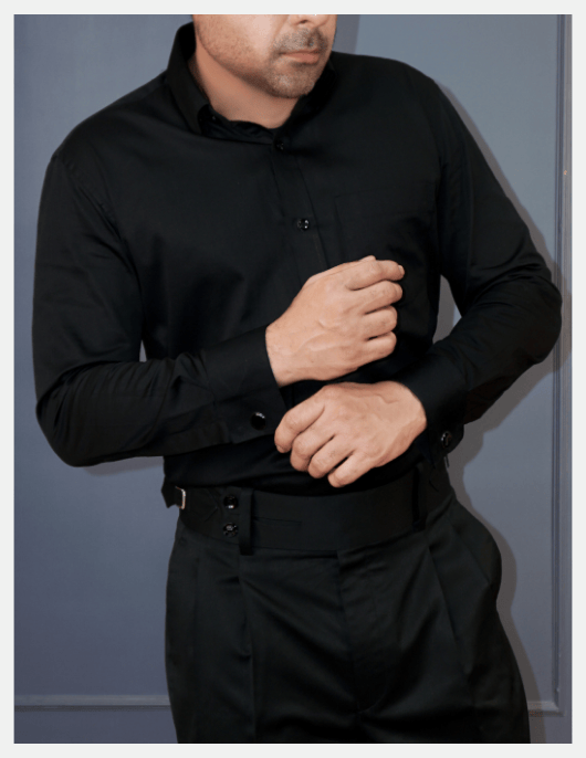 Black Solid Formal Shirt