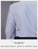 Non Iron Blue and White Banker Stripes Formal Shirt