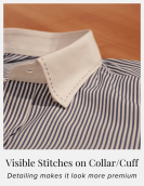 Non Iron Blue and White Banker Stripes Formal Shirt