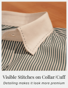 Non Iron Green and White Bankers' Stripes Formal Shirt