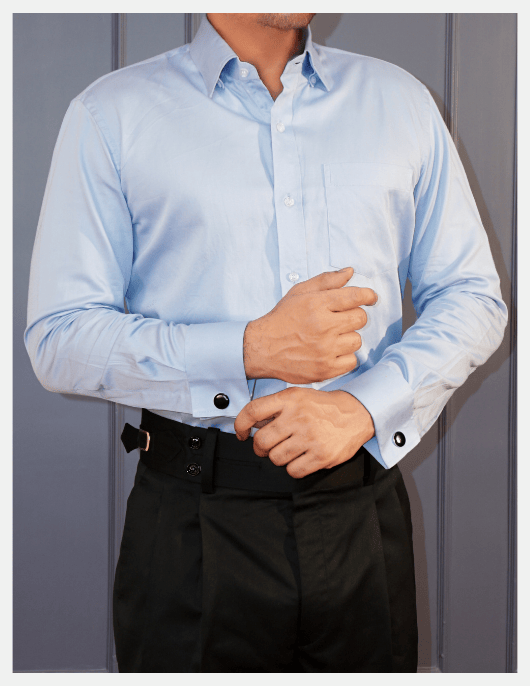 Non Iron Oxford Light Blue Solid Formal Shirt
