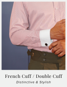 Non Iron Red and White Hairline Stripes Formal Shirts
