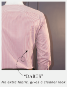 Non Iron Red and White Hairline Stripes Formal Shirts