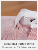 Non Iron Red and White Hairline Stripes Formal Shirts
