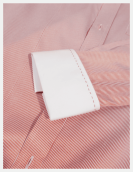 Non Iron Red and White Hairline Stripes Formal Shirts