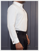 White Solid Giza Cotton Formal Shirt