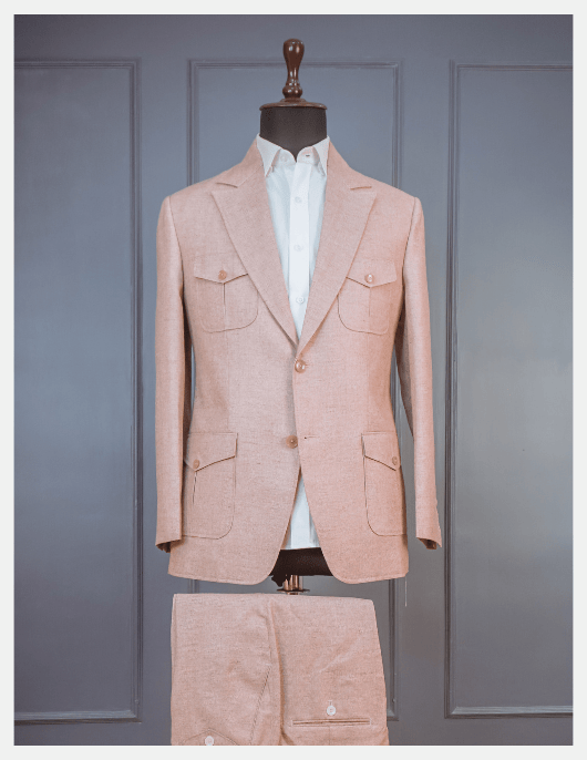 Beige Premium Khadi Suit