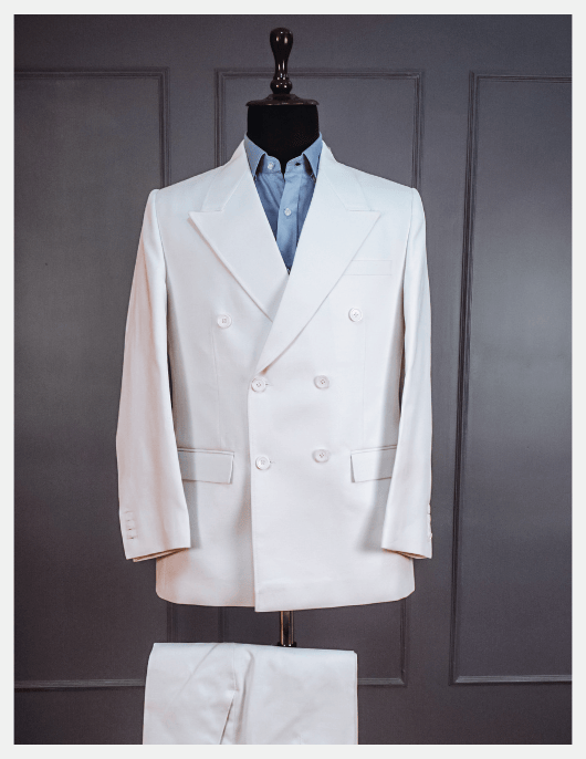 White Premium Khadi Suit