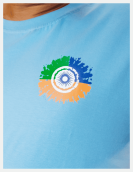 Bloom Of Freedom - Light Blue Round Neck Pride T-Shirt