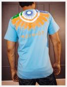 Bloom Of Freedom - Light Blue Round Neck Pride T-Shirt