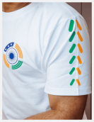 Shield Of Bharat - White Round Neck Pride T-Shirt